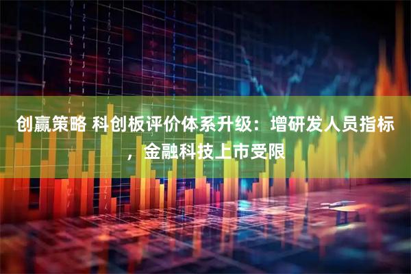 创赢策略 科创板评价体系升级：增研发人员指标，金融科技上市受限