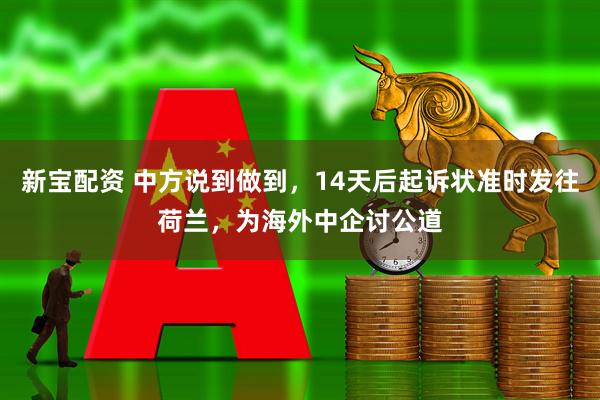 新宝配资 中方说到做到，14天后起诉状准时发往荷兰，为海外中企讨公道