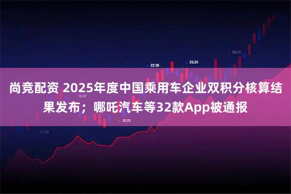 尚竞配资 2025年度中国乘用车企业双积分核算结果发布；哪吒汽车等32款App被通报
